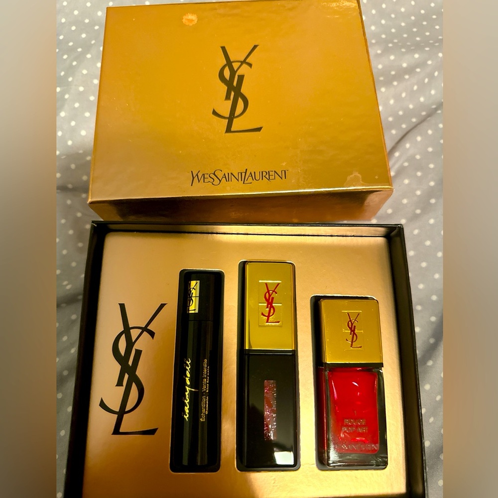 NIB Holiday Gift YSL YVES SAINT LAUREN Rouge Couture Gloss Mascara Nail Polish